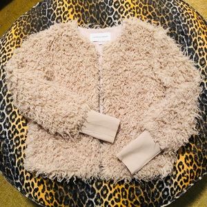 Cupcakes & Cashmere Teddy Bear Faux Fur Jacket
